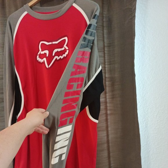 Men's Fox Racing Heavyduty Red/Black Pullover Sweater Big Logo XL - Picture 3 of 6